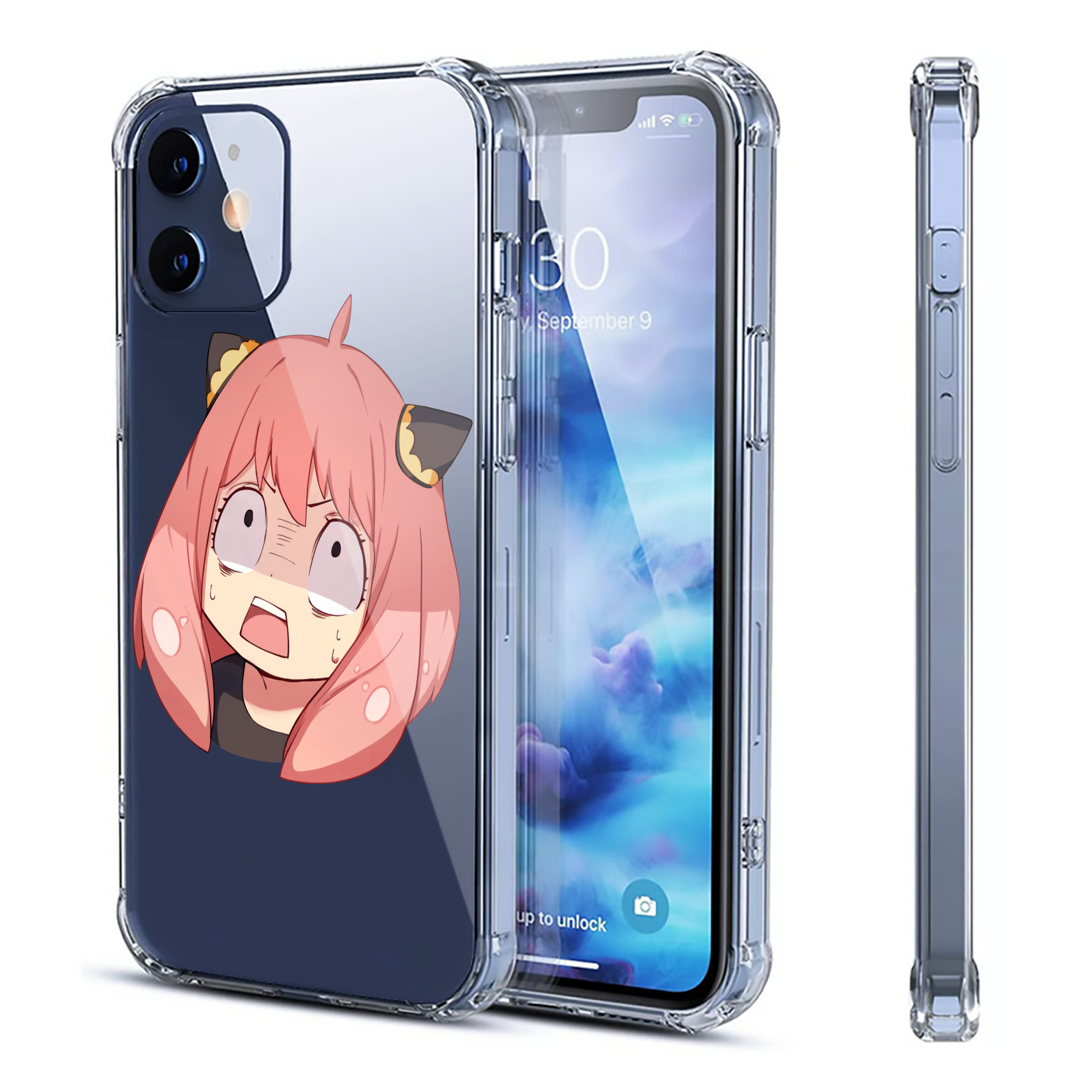 （画像用） SPY×FAMILY间谍家家酒 【iPhone 12シリーズ対応】透明スマホケース（クリアソフトケース）